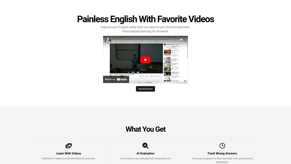 PACT: Interactive English Learning with Videos & Smart Repetition