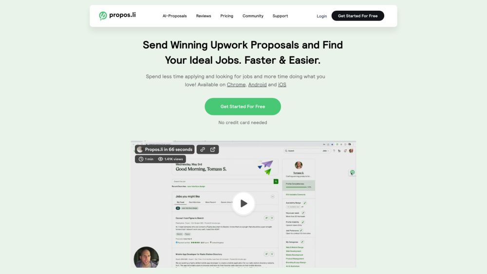 Proposli: Job Search and Proposal Assistant for Upwork Freelancers