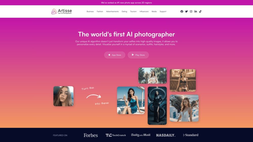 Artisse: AI Selfies, High-Quality Images & Personalization for You