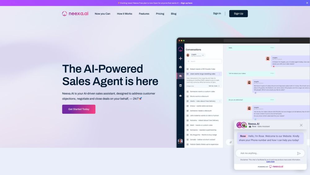 Neexa: AI-Powered Sales Assistant Engaging Prospects 24/7