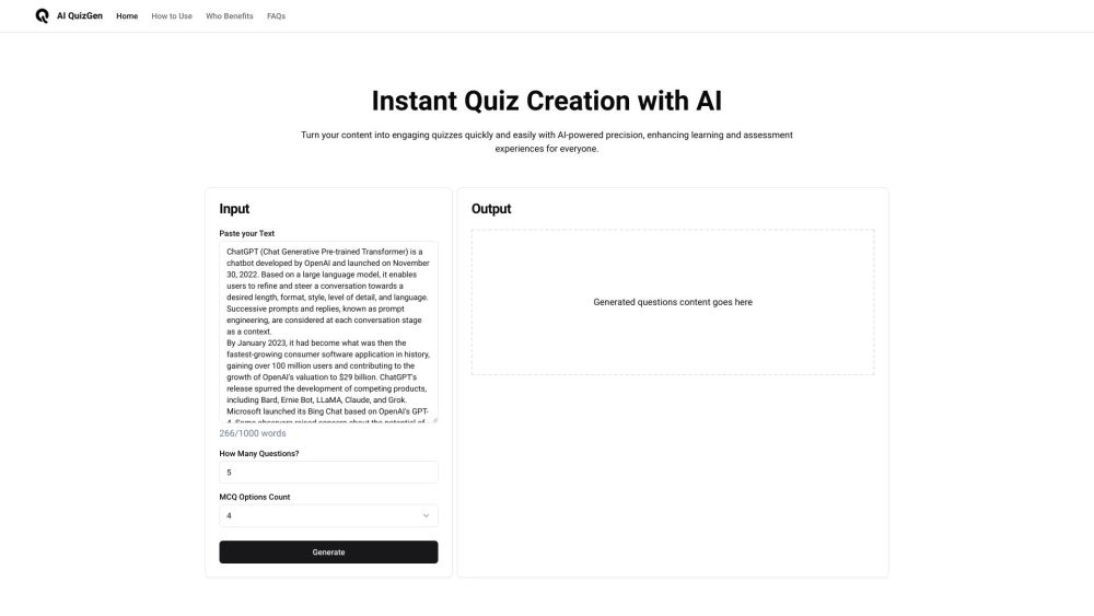 AIQuizGen: AI-Driven Quiz Creation Enhances Learning and Assessment