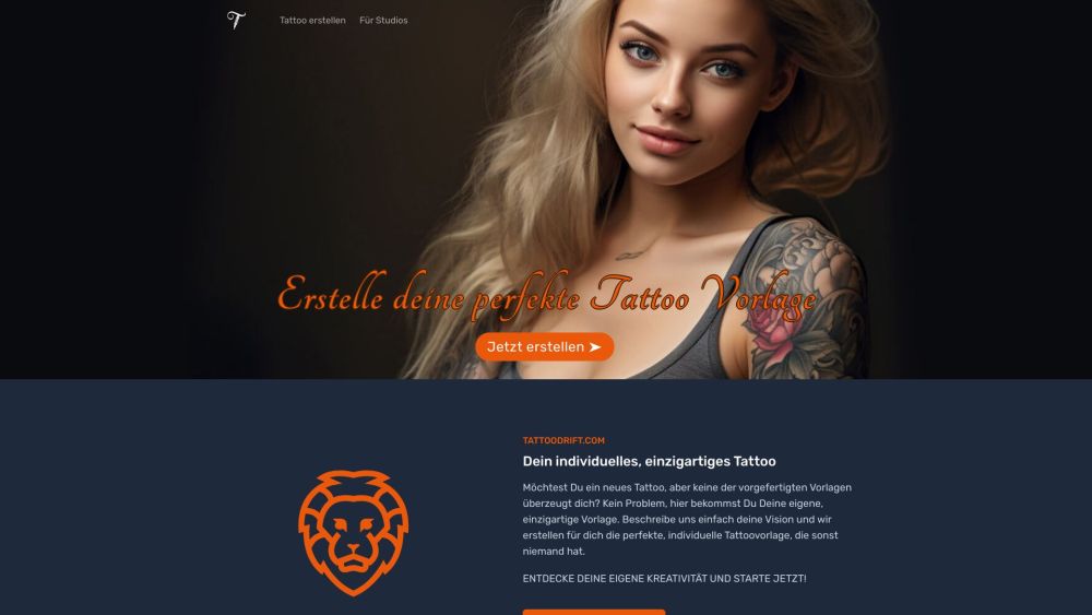 Tattoodrift: Unique, Artistically Generated Tattoo Platform