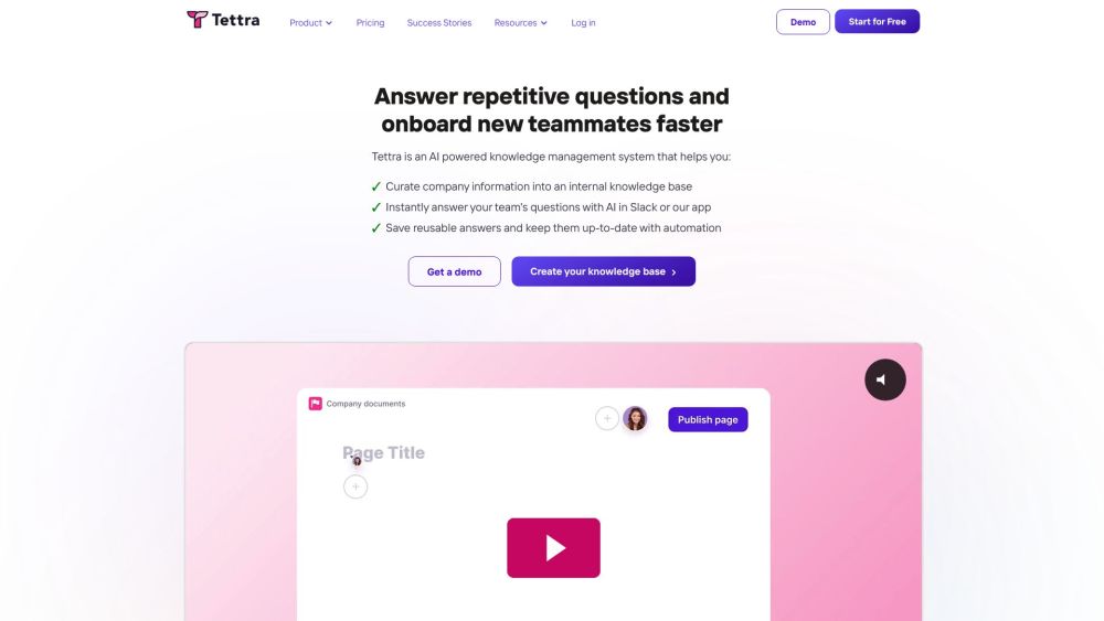 Tettra: AI-Powered Knowledge Base and Management Software