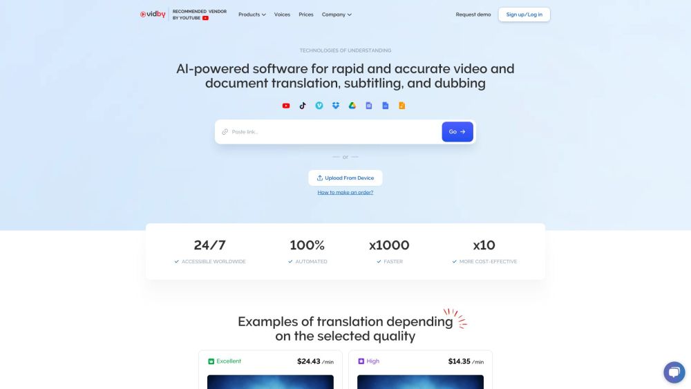 Vidby: Swift Video Translation and Dubbing Services