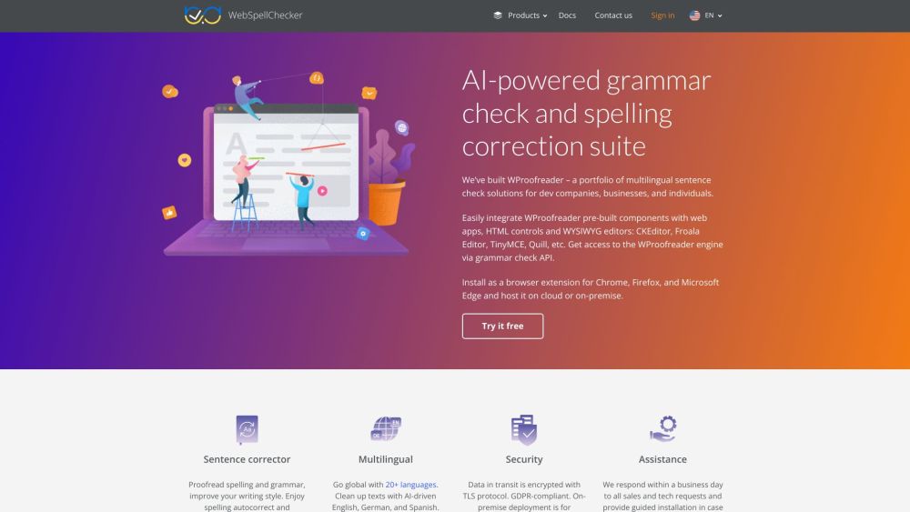 WebSpellChecker: Online Grammar and Spelling Fixes for Web Apps