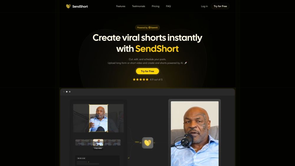 SendShort: Create Viral AI-Powered Shorts from Long Videos 🚀