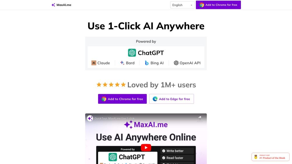 MaxAI.me: AI Writing, Editing, Summarizing, Translation & More