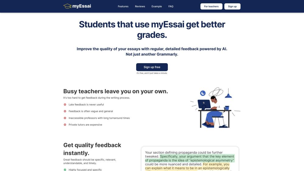 myEssai : AI Powered Essay Tutor for Enhanced Writing Skills