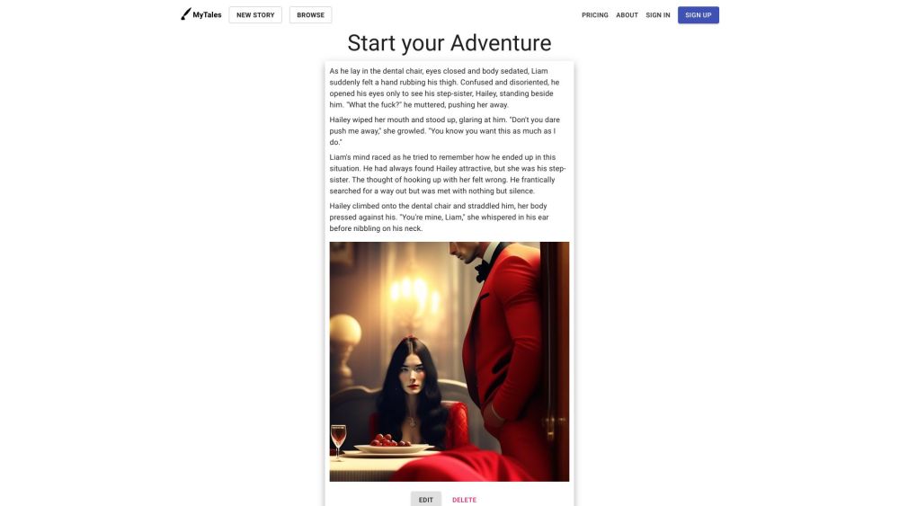 MyTales - AI Story Generator: Web-Based, User-Crafted Narratives