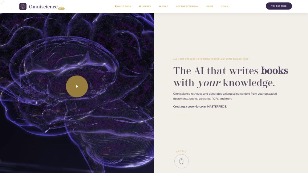 Omniscience: AI Writing Books Using Your Knowledge & Documents