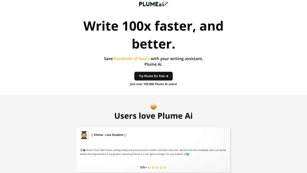 Plume AI: AI Assistant for Enhancing Academic Writing Quality