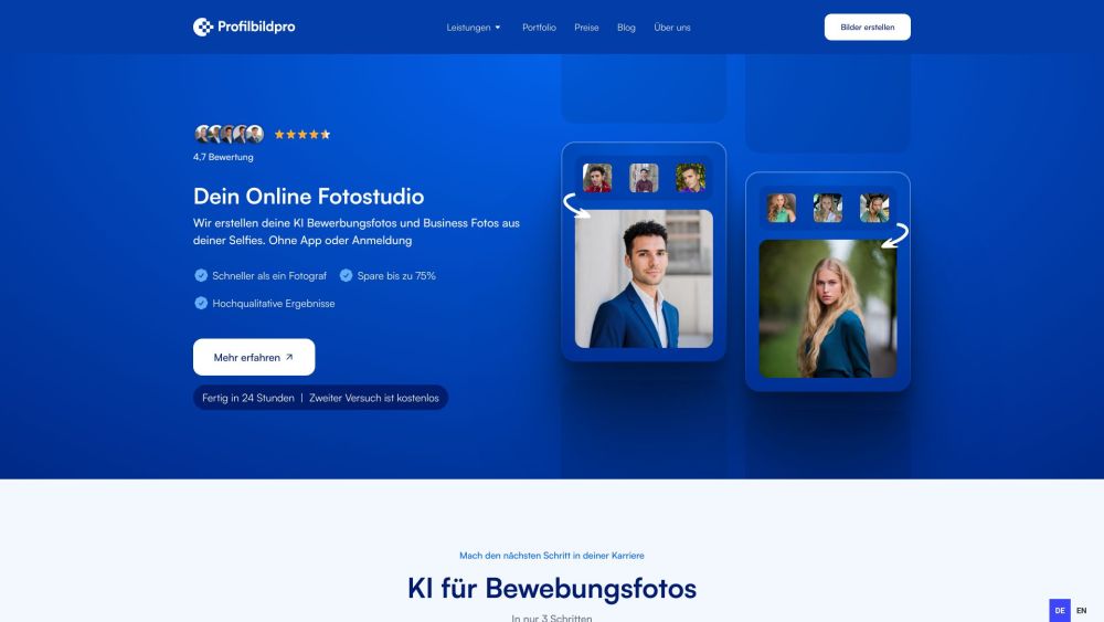 KI Bewerbungsfoto-erstelle: Zuhause AI Businessfoto & Profilbild