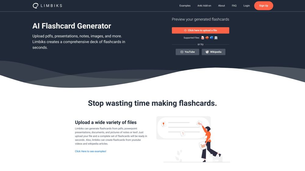 Limbiks AI Flashcard Generator: Create Flashcards from PDFs, Notes & More