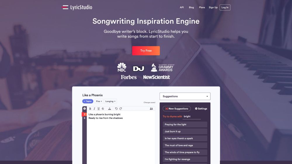 LyricStudio: Overcome Writer's Block with Unique Songwriting Ideas