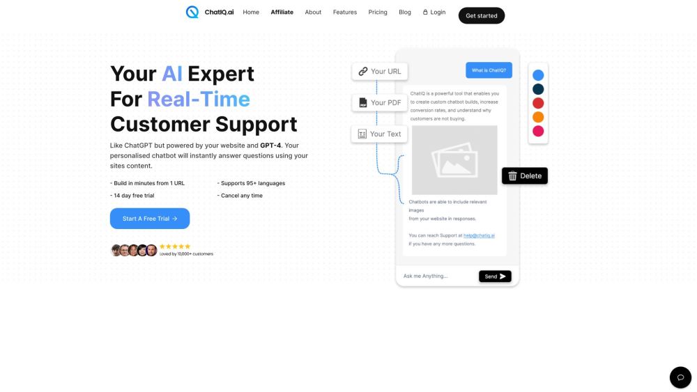 ChatIQ: Custom AI Chatbot Builder for Automated Customer Interactions