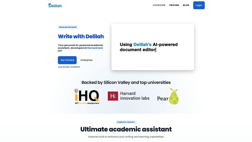 Delilah: AI Academic Assistant for Instant Essay Help