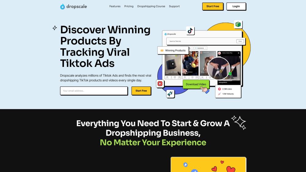 Dropscale: Ultimate Dropshipping Tool Tracking Viral TikTok Ads