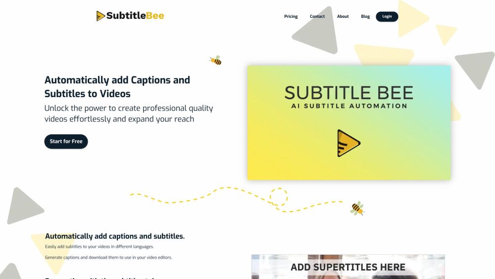 SubtitleBee: Quick Auto-Caption & Subtitle Tool for Videos