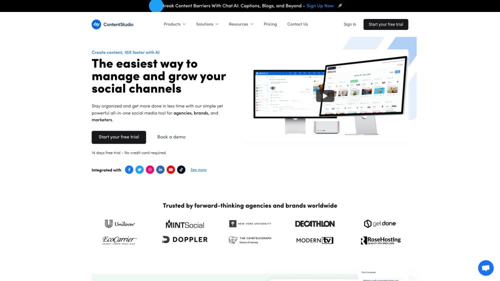 ContentStudio: Unified Social Media Management, Scheduling & Analysis