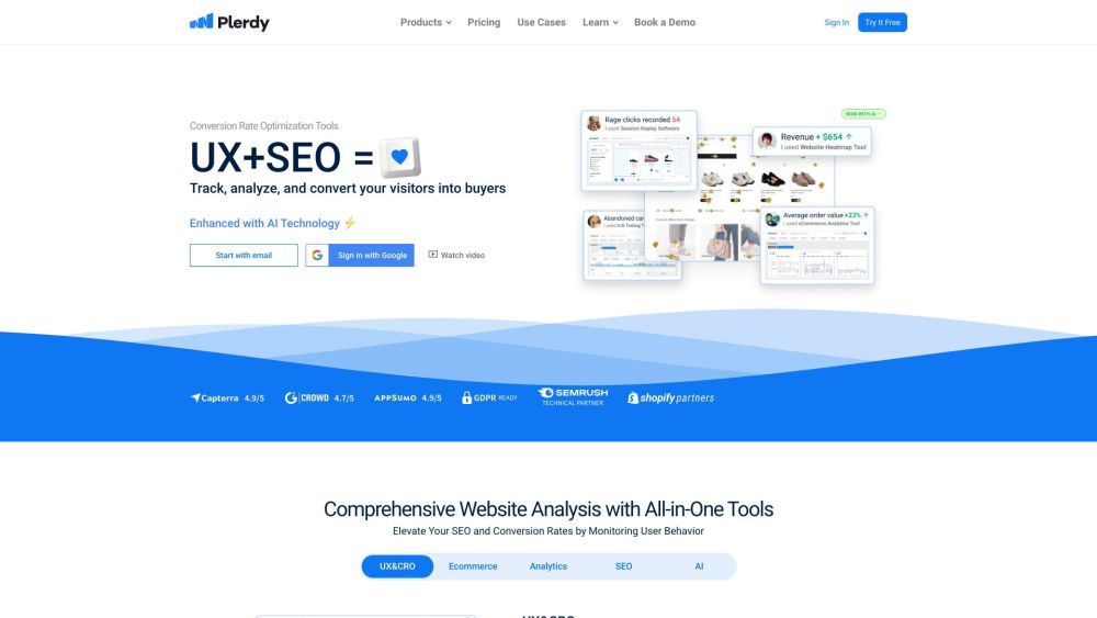 Plerdy: Ultimate Conversion Rate Optimization Tools Suite - Key Features