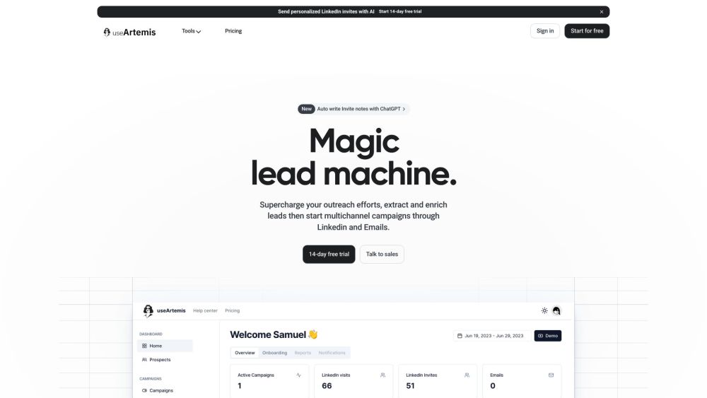 useArtemis: Transformative Magic Lead Generation - Magic Lead Machine