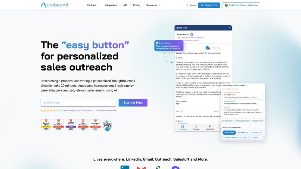 Autobound.ai: AI Outreach, Supercharged Sales Emails, Hyper-Personalized