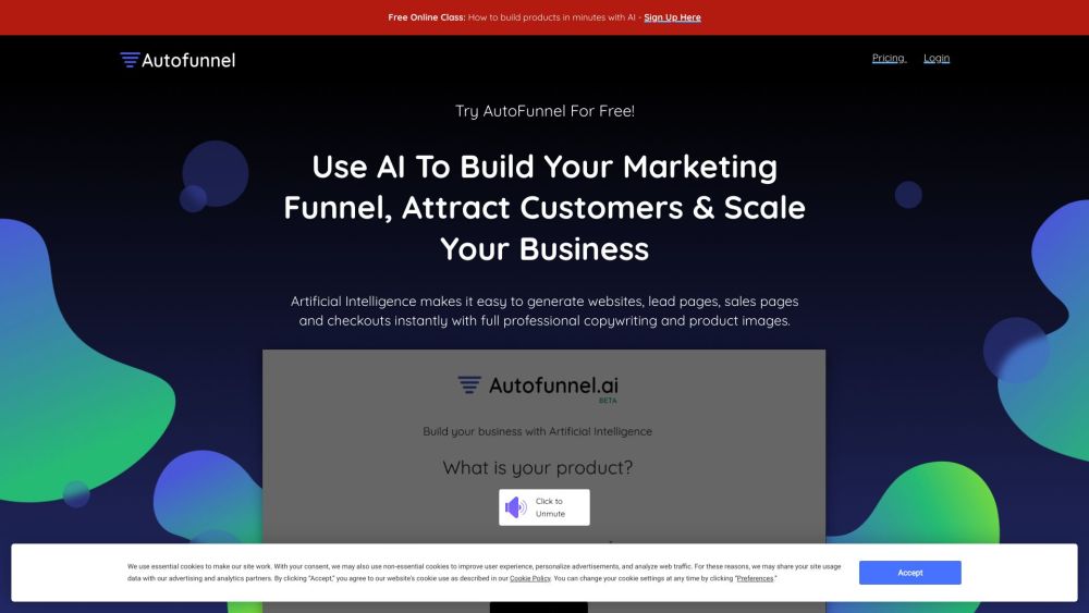 AutoFunnel: AI Site Builder for Quick Sales & Leads