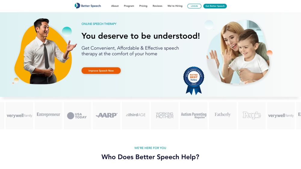 Better Speech Therapy: Online Aid for Delay, Apraxia, Stuttering & More