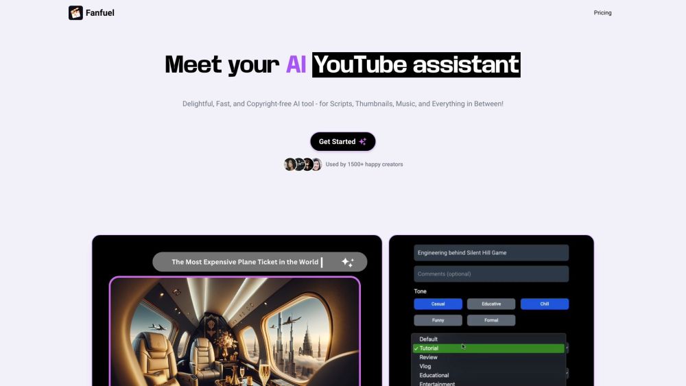 Fanfuel: AI Assistant for YouTubers - Revolutionizing Content Creation