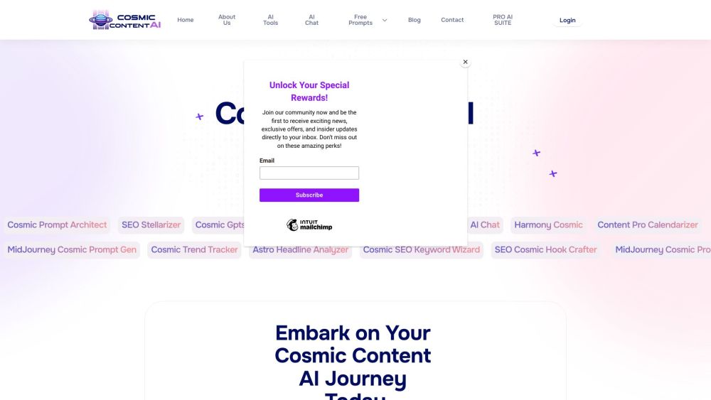 Cosmic ContentAI: AI Tools for Content Creation & SEO Optimization