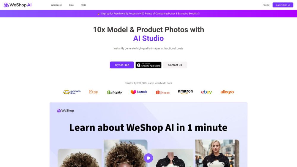 WeShop : AI Studio, Model Photo, AI-Based Product Photography