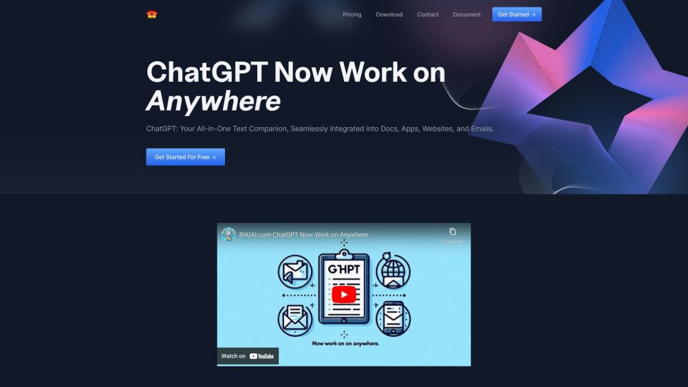 Riki AI: Integrate ChatGPT Copilot on Apps & Sites