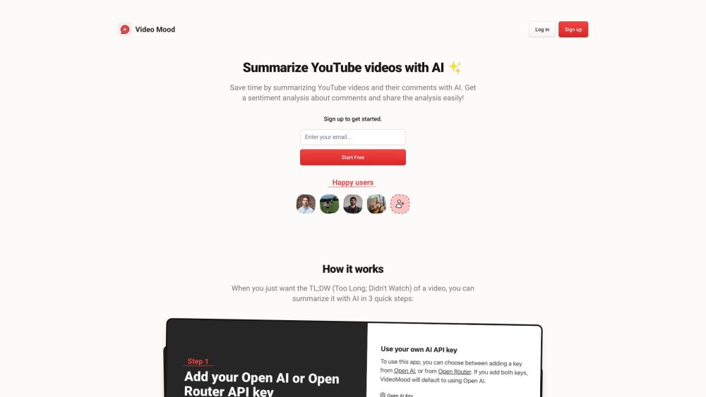 Video Mood: BYOK AI YouTube Video Summarizer - Key Features