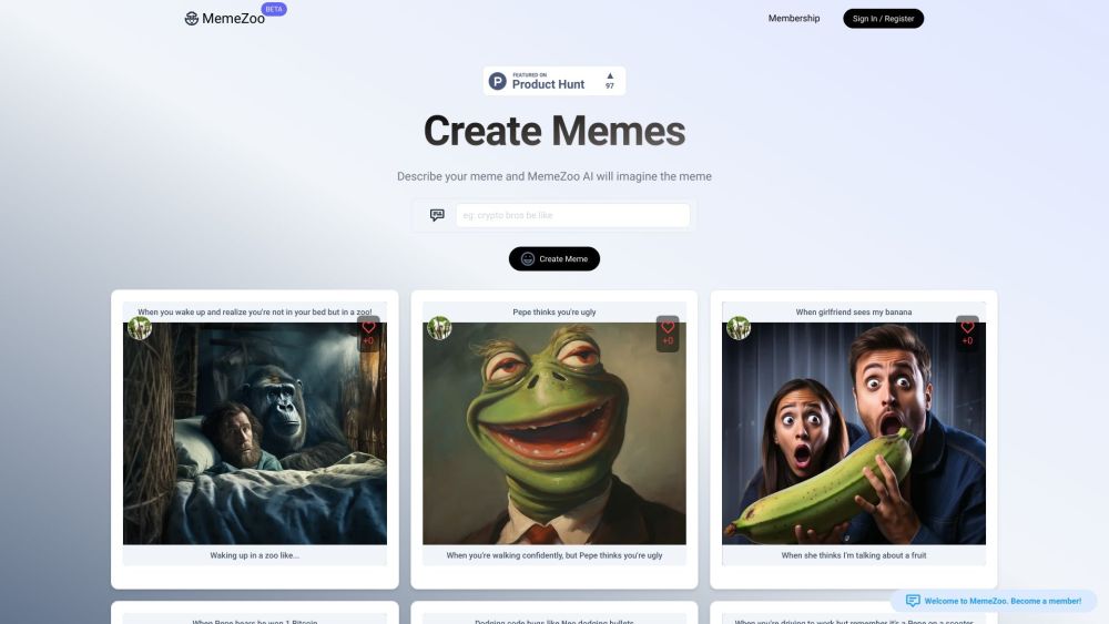 MemeZoo: Create, Sell Memes as Prints, NFTs, Redeem Likes for Cash