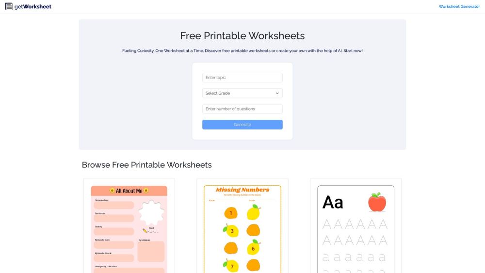 Get Worksheet: Free Printable Educational Resources and Worksheets