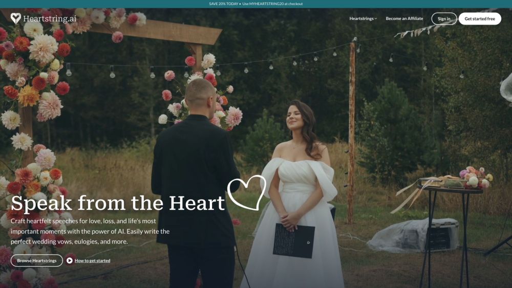 'Heartstring AI : Crafting Heartfelt Speeches for Life's Moments'