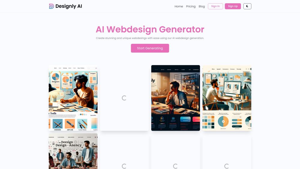 Designly AI : Innovative Webdesign Idea Generation Tool by AI