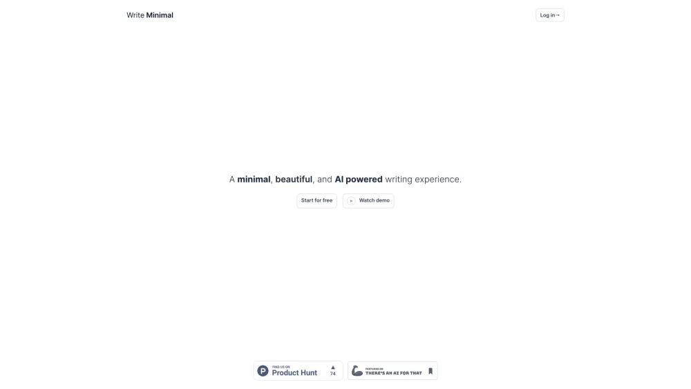 Write Minimal: AI Enhanced, Elegant & Minimal Writing Experience