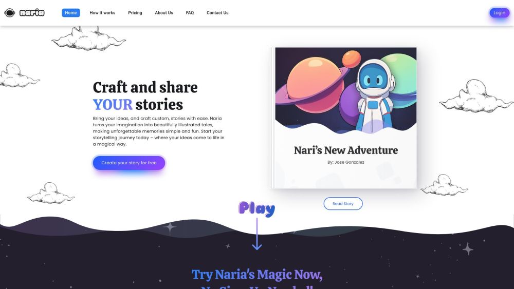 Naria: Free Digital Children's Stories, Print for $19.99 in Minutes