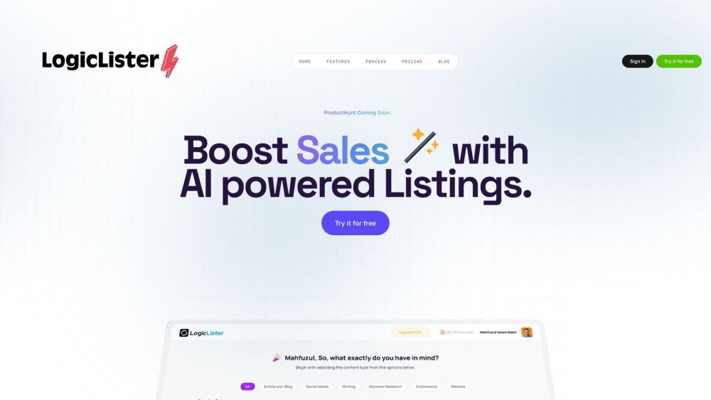 Logiclister AI: Build eCommerce Titles, Blogs, & Images