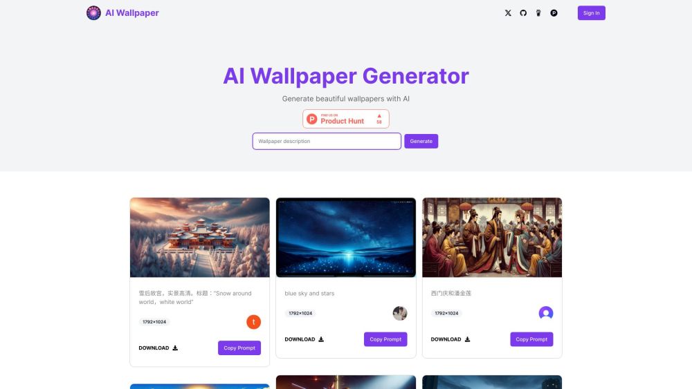 AI Wallpaper Generator: AI-Powered Tool for Beautiful Wallpapers