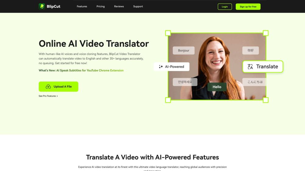 BlipCut AI Translator: Video Translation in 35+ Languages