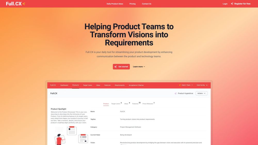 Full.CX: Hub for Product Development & Team Communication