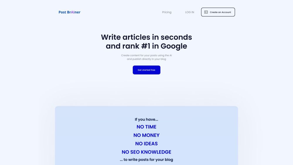 Post BrAIner: AI Content, SEO-Optimized, Direct to WordPress Publishing