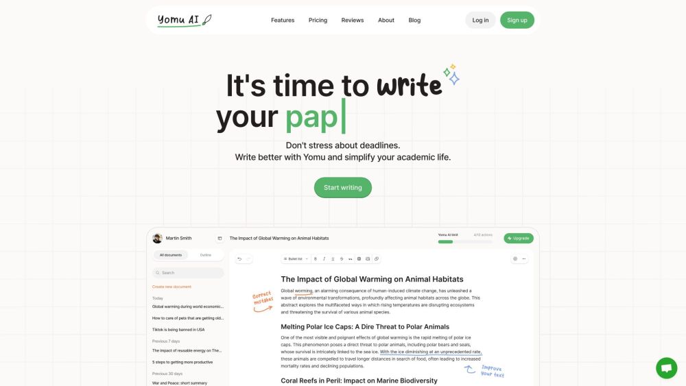 Yomu: AI Editor - Research, Text Edit, Plagiarism Check