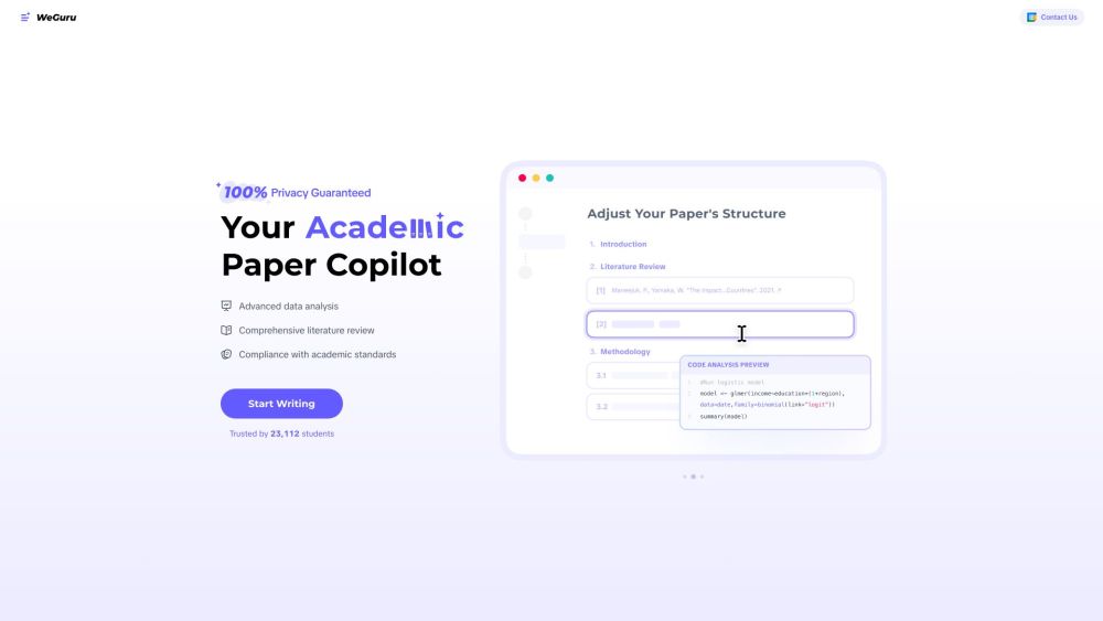 WeGuru: AI Academic Tool for Draft Quality Analysis