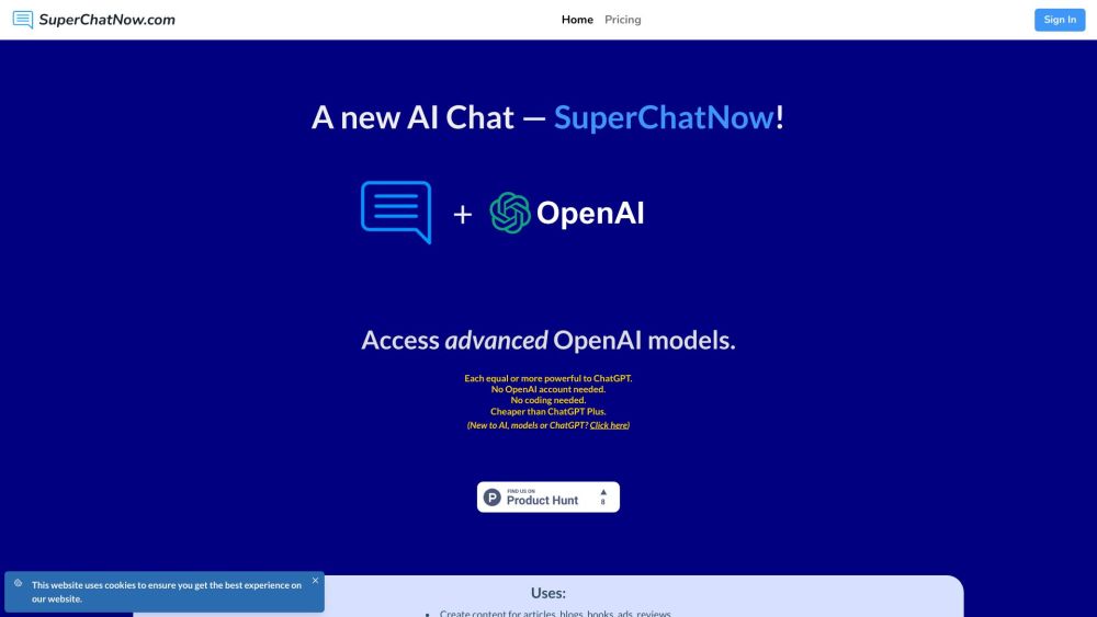 SuperChatNow.com: Affordable AI Chat & Image Generation Tool