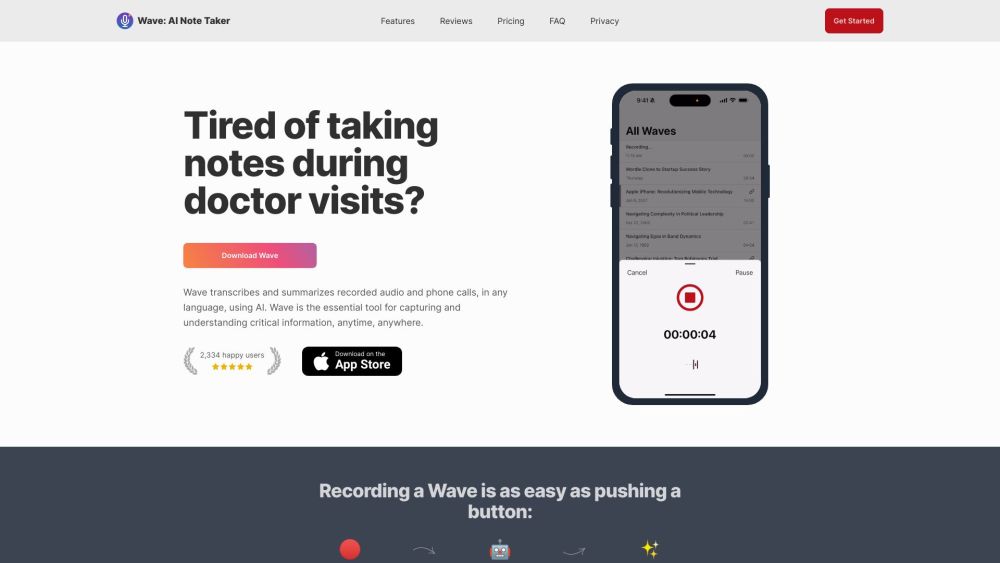 Wave: AI Note Taker - Transcribes & Summarizes Calls in Any Language
