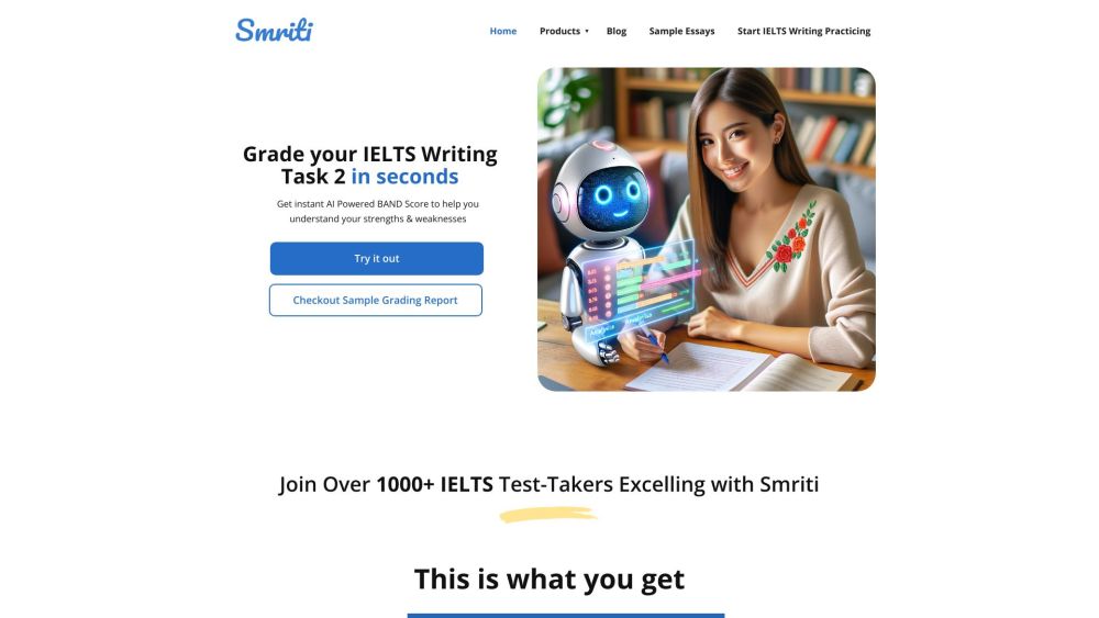 Smriti: AI-Powered IELTS Tool - Essay Assessment & Detailed Feedback