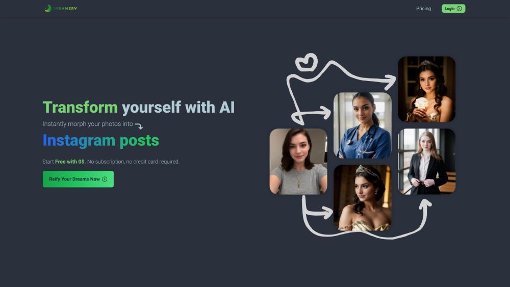 Dreamery: AI Selfies into Dream Realms with Quick, Custom Templates